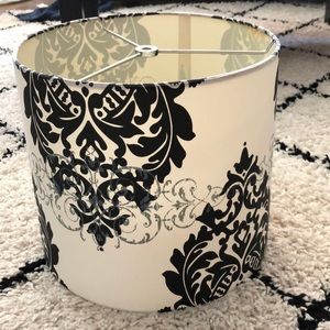 Damask print lampshade.